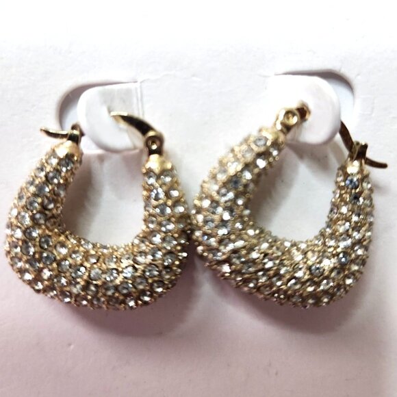 Hoop earrings Glittering womens jewelry party new years career office Loft - Picture 2 of 3